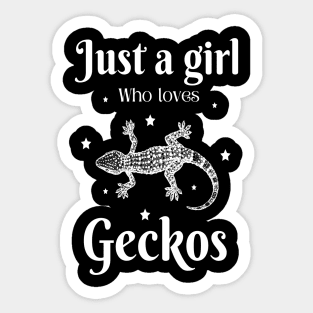 Just a girl who loves geckos, Cute Gecko lover Sticker